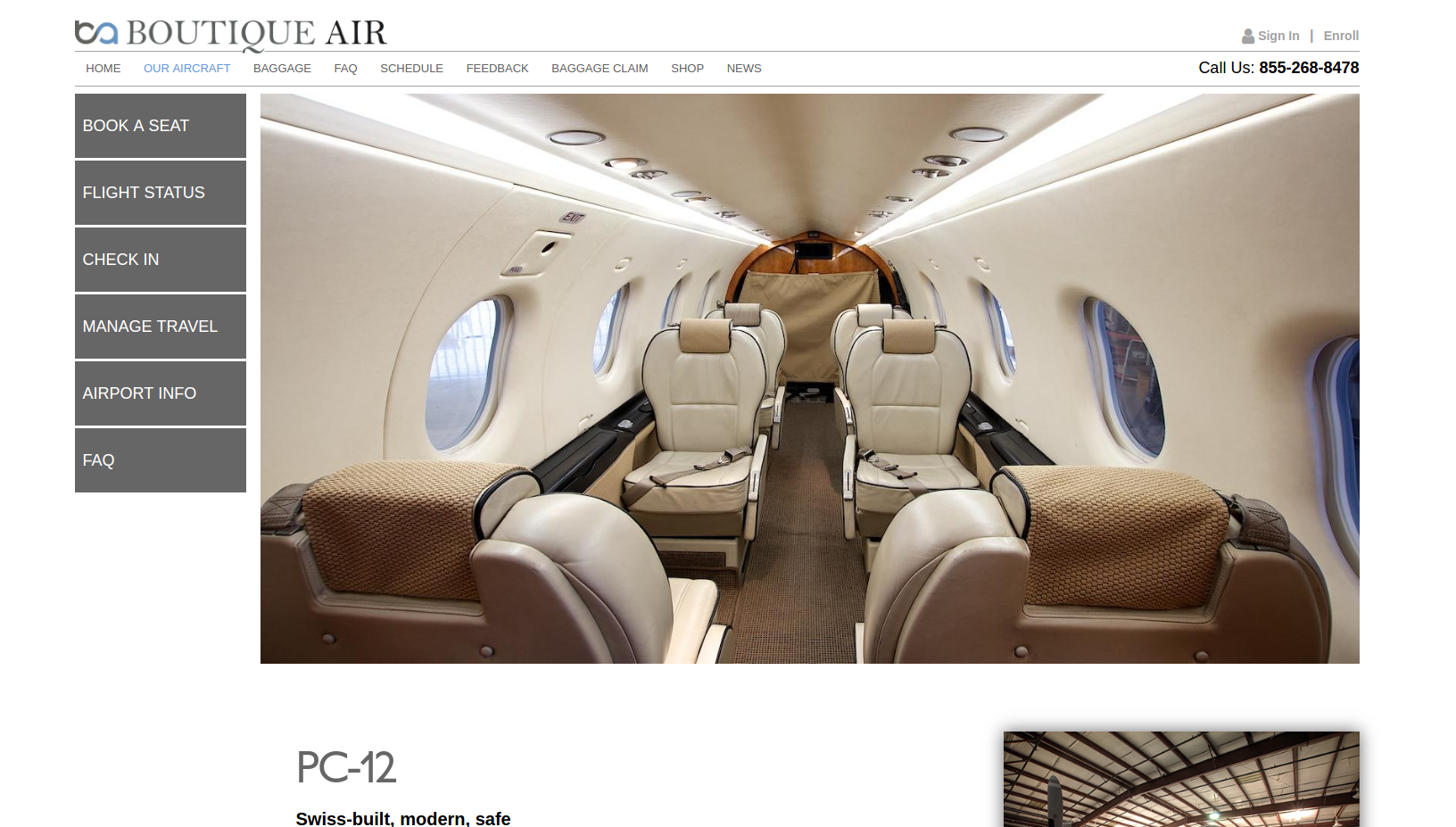 BoutiqueAir main page