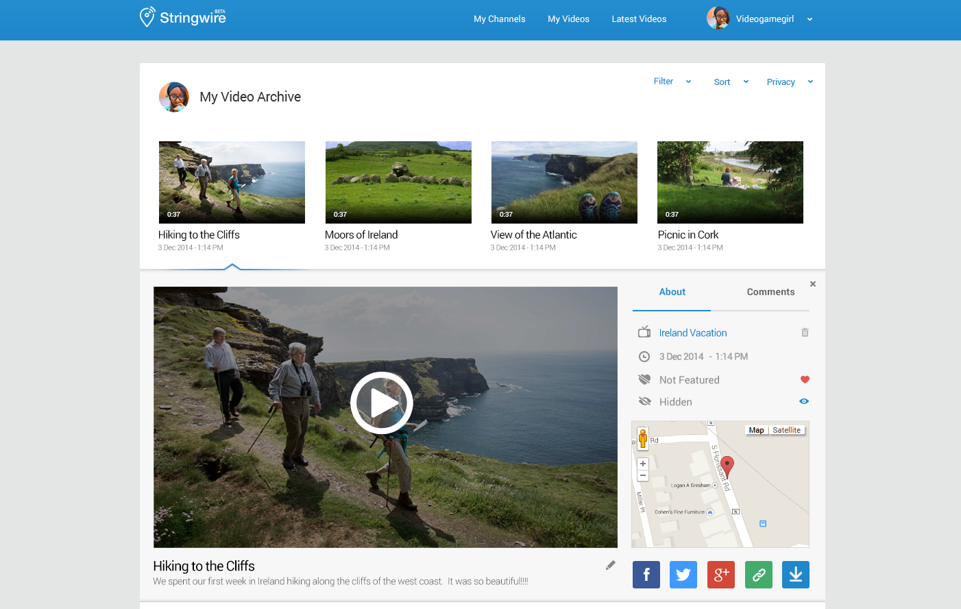 Stringwire main page